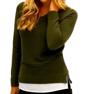 Hilary Radley green long sleeve top